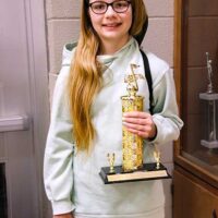 Most Outstanding Youth Performer Chelse Edenfield at the 2023 Highfalls Fiddler's Convention in Robbins, NC - photo by Gary Hatley