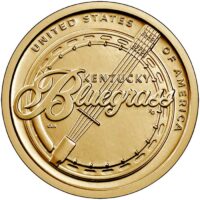 US $1 coin commemorating Kentucky Bluegrass