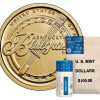 US $1 coin commemorating Kentucky Bluegrass