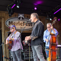 Trey Hensley, Rob Ickes, and Mike Bub at MerleFest 2023 - photo © Gina Elliott Proulx