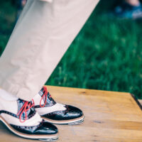 Dancing shoes at MerleFest 2023 - photo © Gina Elliott Proulx