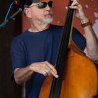 Ronnie Simpkins with Seldom Scene at the Spring 2023 Gettysburg Bluegrass Festival - photo © Frank Baker