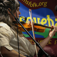 Amy Alvey of Golden Shoals at the Susquehanna Folk Music Society concert in Harrisburg, PA (4/30/23) - photo © Frank Baker