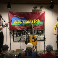 Brad Kolodner and Alex Lacquement at the Susquehanna Folk Music Society concert in Harrisburg, PA (4/30/23) - photo © Frank Baker