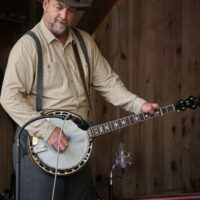 Barry Abernathy with Appalachian Road Show at the Spring '23 Gettysburg Bluegrass Festival - photo © Frank Baker