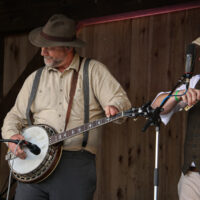 Barry Abernathy with Appalachian Road Show at the Spring '23 Gettysburg Bluegrass Festival - photo © Frank Baker