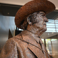 Bill Monroe sculpture at the Bluegrass Music Hall of fame & Museum, May 12, 2023