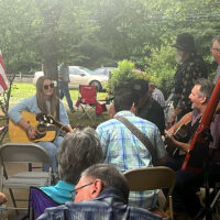 Jam session at Jerry Kearns' memorial service (5/16/23) - photo by Gary Hatley