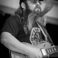 Matt Crowder with the Megan Doss Band at the Tony Rice Memorial Day Musicfest at Camp Springs (5/26/23) - photo © Jeromie Stephens