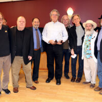 Members of the Neon Valley Boys were among the inductees in the 2023 RIBA Hall of Fame ceremony. Left to right: Ed Stern, Paul Mellyn, Sal Sauco, Jeff Horton, Tom McLaughlin, Karl Dennis, Mike Bresler, and Ray “Wyatt” Lema - photo by Diane Petit