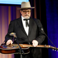 NASHVILLE, TENNESSEE - MAY 22: Jerry Douglas of Earls of Leicester performs on stage during the celebration of the donation of Earl Scruggs's Gibson RB-Granada Mastertone Banjo to the Country Music Hall of Fame and Museum's permanent collection on May 22, 2023 in Nashville, Tennessee. (Photo by Jason Kempin/Getty Images for for the Country Music Hall of Fame and Museum)