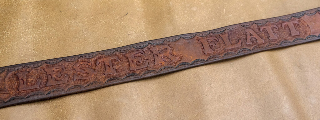 Lester Flatt's guitar strap - photo by Nate Dalzell