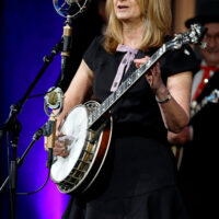 NASHVILLE, TENNESSEE - MAY 22: Alison Brown performs on stage with Earl Scruggs’s Gibson RB-Granada Mastertone Banjo which is being donated to the Country Music Hall of Fame and Museum's permanent collection on May 22, 2023 in Nashville, Tennessee. (Photo by Jason Kempin/Getty Images for the Country Music Hall of Fame and Museum)