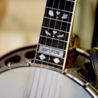 NASHVILLE, TENNESSEE - MAY 22: Earl Scruggs’s Gibson RB-Granada Mastertone Banjo seen at the celebration of its donation to the Country Music Hall of Fame and Museum's permanent collection on May 22, 2023 in Nashville, Tennessee. (Photo by Jason Kempin/Getty Images for the Country Music Hall of Fame and Museum)