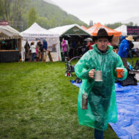 And the rains they came at the 50th anniversary Telluride Bluegrass Festival - photo courtesy Planet Bluegrass