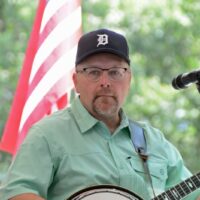 Brad Lambert with New Outlook at the 2023 Charlotte Bluegrass Festival - photo © Bill Warren