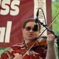 Michael Cleveland at the 2023 Charlotte Bluegrass Festival - photo © Bill Warren