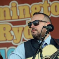 Adam McIntosh with Joe Mullins & The Radio Ramblers at the 2023 Remington Ryde Bluegrass Festival - photo © Bill Warren