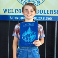 Sawyer Smith, first place Folk Song Youth at the 2023 Abingdon Fiddler's Convention - photo © G Nicholas Hancock