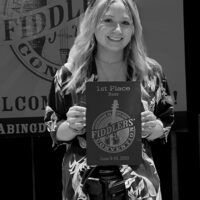 Sadie Yates, first place Adult Bass at the 2023 Abingdon Fiddler's Convention - photo © G Nicholas Hancock