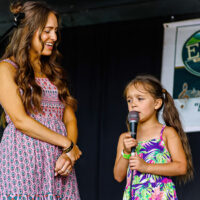Emily and Evelyne Pitney at the 2023 Cherokee Bluegrass Festival - photo © Laci Mack