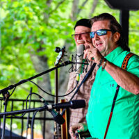 Don Wayne Reno and Tim Graves with The Farm Hands at the 2023 Cherokee Bluegrass Festival - photo © Laci Mack