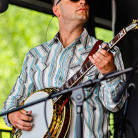 Hunter Motts with Retro 78 at the 2023 Cherokee Bluegrass Festival - photo © Laci Mack