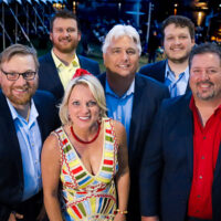 Rhonda Vincent & The Rage backstage at the 2023 Cherokee Bluegrass Festival - photo © Laci Mack