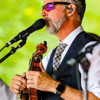 Buddy Melton with Balsam Range at the 2023 Cherokee Bluegrass Festival - photo © Laci Mack