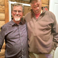 Mike Hartgrove with Mike Wilson at the 2023 Willow Oak Bluegrass Festival - photo © Gary Hatley