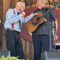 Little Roy Lewis and Russell Moore at the 2023 Willow Oak Bluegrass Festival - photo © Gary Hatley
