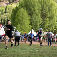 The opening sprint at the 50th anniversary Telluride Bluegrass Festival (2023) - photo © Anthony Verkuilen