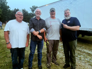 Danny Bowers, Terry Smith, Mike Wilson, and Big John Tally at the 2023 Willow Oak Bluegrass Festival - photo by Gary Hatley