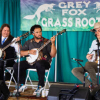 Banjo workshop with Ben Wright, Tray Wellington, and G. Rockwell on Saturday at Grey Fox 2023 - photo © Tara Linhardt