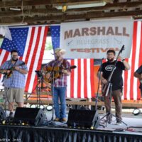 Caleb Daugherty Band at the 2023 Marshall Bluegrass Festival - photo © Bill Warren