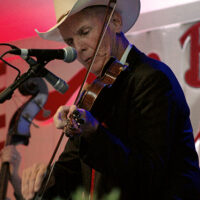 Michael Feagan with Larry Sparks at the 2023 Bill Monroe Bluegrass Festival - photo © Roger Black