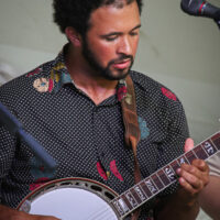 Trey Wellington at the 2023 Bluegrass on the Grass festival at Dickinson College - photo © Frank Baker