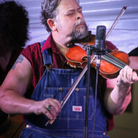 Billy Hurt with Five Mile Mountain Road at the 2023 Bluegrass on the Grass festival at Dickinson College - photo © Frank Baker