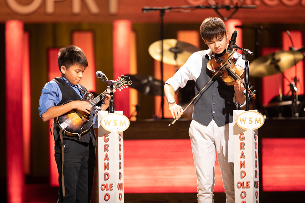Teo and Miles Quale on the Grand Ole Opry