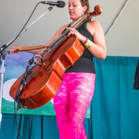 Madeline Waters with Wicked Sycamore at the 2023 Grey Fox Bluegrass Festival - photo © Tara Linhardt