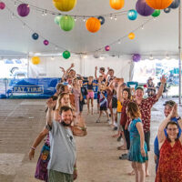 Dance tent action at the 2023 Grey Fox Bluegrass Festival - photo © Tara Linhardt