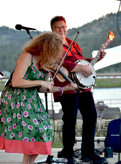 Becky Buller and Ned Luberecki at Snowy Grass 2023 - photo © Kevin Slick