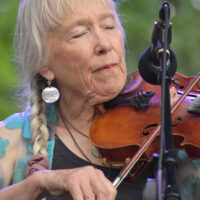 Laurie Lewis at RockyGrass 2023 - photo © Kevin Slick