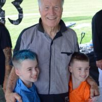 Wendy Smith with his great grandchildren at his 90th birthday party - photo © Bill Warren