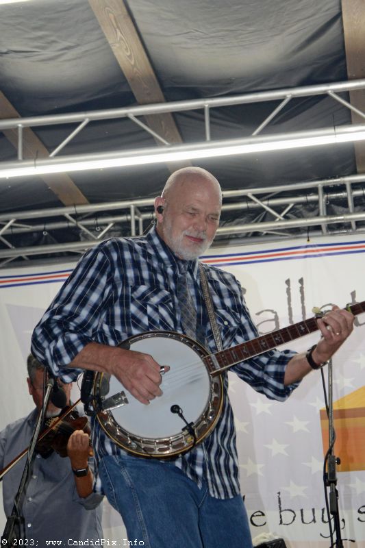 Sammy Shelor with Lonesome River Band at the 2023 Brown County Bluegrass Festival - photo © Bill Warren