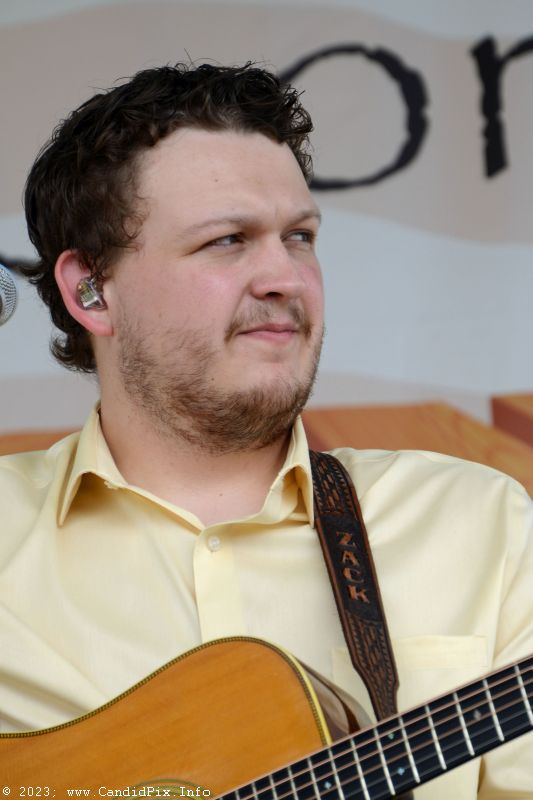 Zack Arnold with Rhonda Vincent & The Rage at the 2023 Brown County Bluegrass Festival - photo © Bill Warren