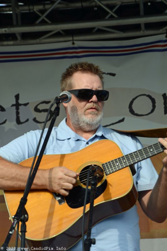 Brad Lambert with New Outlook at the 2023 Brown County Bluegrass Festival - photo © Bill Warren