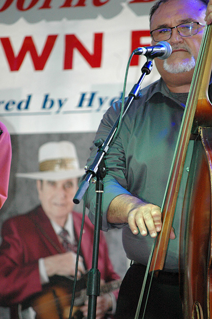 Randall Hibbits with Ralph Stanley II & The Clinch Mountain Boys at the 2023 Osborne Brothers Hometown Festival - photo by Roger Black