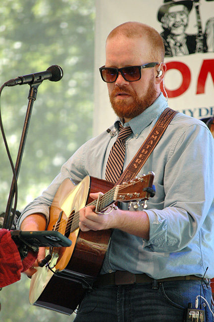 Jesse Smathers with Lonesome River Band at the 2023 Osborne Brothers Hometown Festival - photo by Roger Black