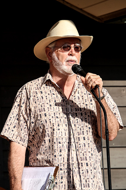 Dale Morris, MC at the 2023 Galax Old Fiddlers' Convention – photo © G Nicholas Hancock